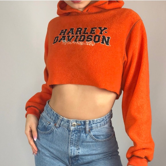 AUTHENTIC VINTAGE HARLEY DAVIDSON CROPPED SWEATER - Picture 4 of 5